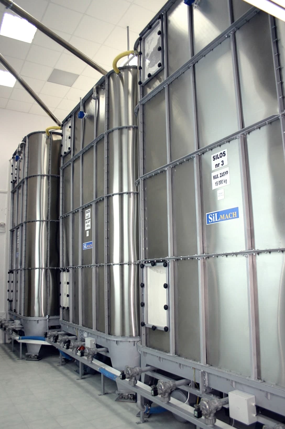 Silosy wewnętrzne SILMACH z instalacją napowietrzającą